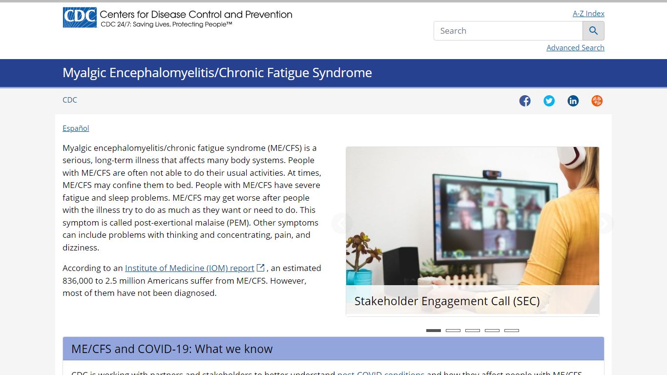 Myalgic Encephalomyelitis/Chronic Fatigue Syndrome (ME/CFS)